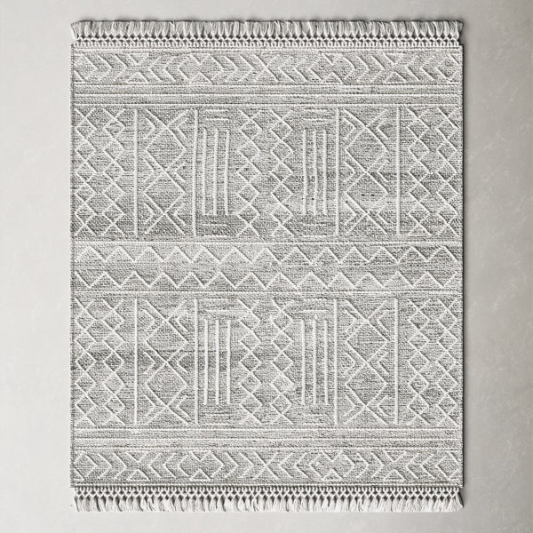 Alexandra Handmade Gray/Cream Rug & Reviews AllModern